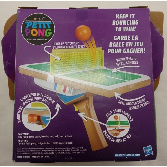 Tiny Pong Hasbro Miniature Ping Pong – Electronic Table Tennis Game Toy - Picture 2 of 12